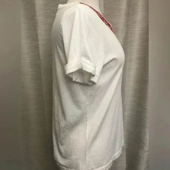 KATE SPADE Red Bandana Scarf Graphic Shirt - Picture 4 of 5